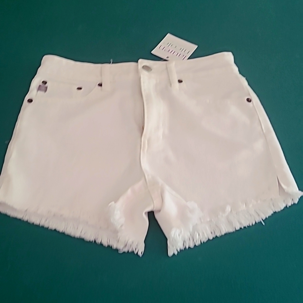 White denim shorts
